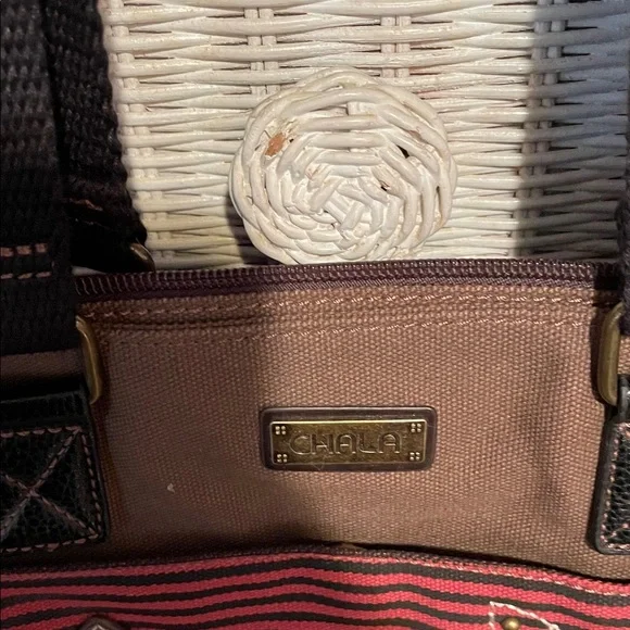 Chala Brown and Black Canvas Tote - Picture 2 of 6